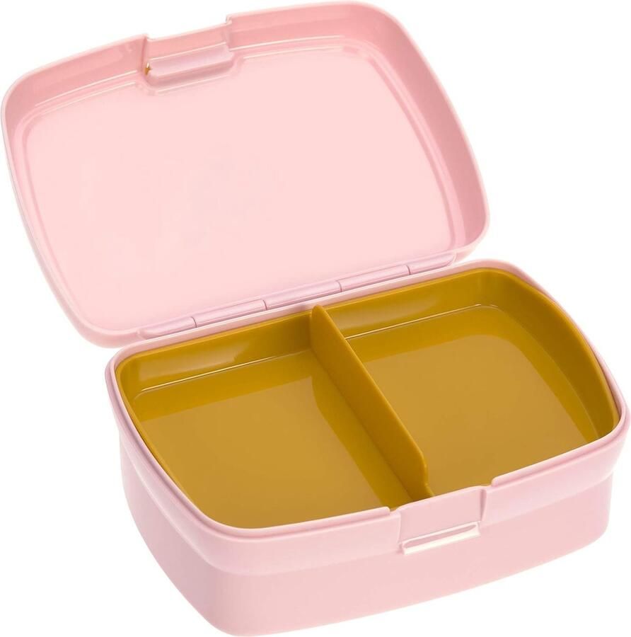 Kinderlunchbox broodtrommel met uitneembare onderverdeling BPA-vrij Adventure Tipi roze 1 stuk (1 stuks)