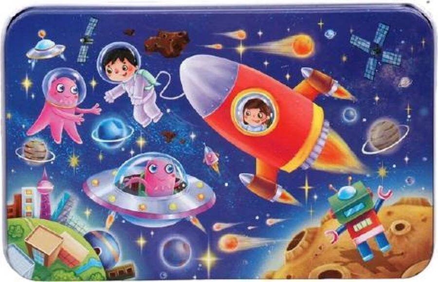 Merkloos Sans marque Kinderpuzzel Ruimte 60 stukjes 22.5x14 cm vanaf 4 jaar