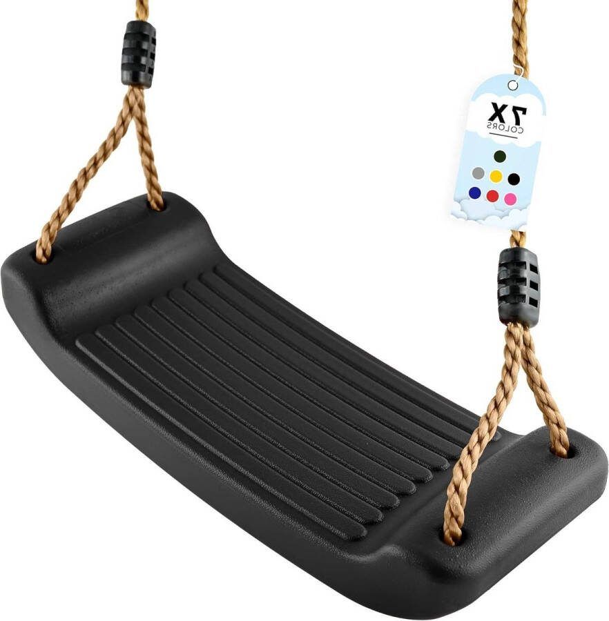 Kinderschommel tuin schommelstoel outdoor indoor verstelbare schommel voor kinderen antislip zwart