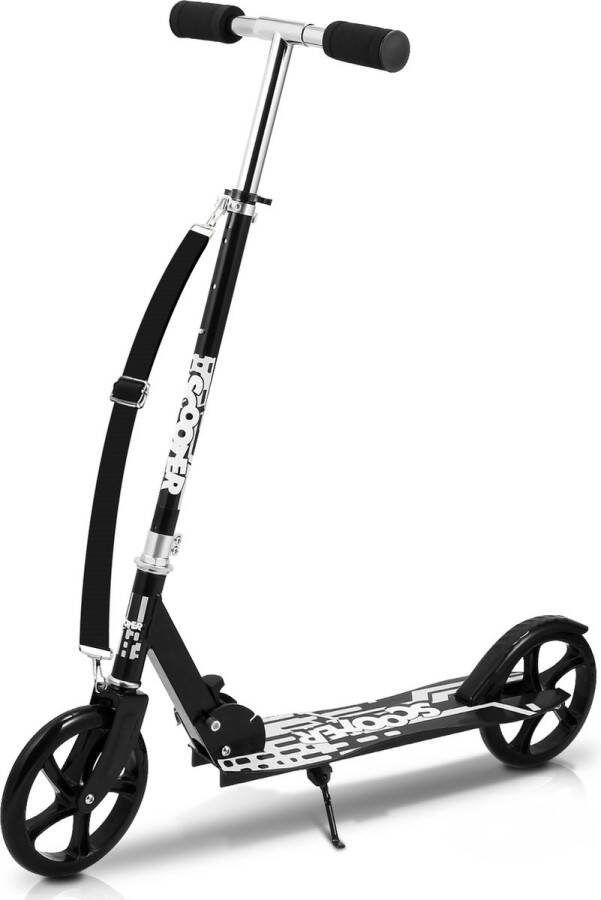 Kinderstep City Scooter Stuntstep Inklapbaar In Hoogte Verstelbare Step Geschikt voor Kinderen Tieners en Volwassenen In 3 hoogtes verstelbaar Draagkracht tot 100 kg Zwart