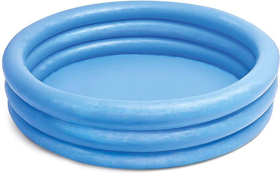 Kinderzwembad met 3 ringen Crystal Blue blauw Ø 147 cm