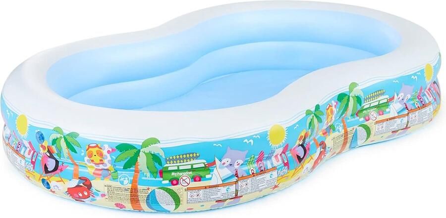 Kinderzwembad Paradise Lagoon Zwembad 262cm x 160cm x 46cm Opblaasbaar en DuurzaamKi