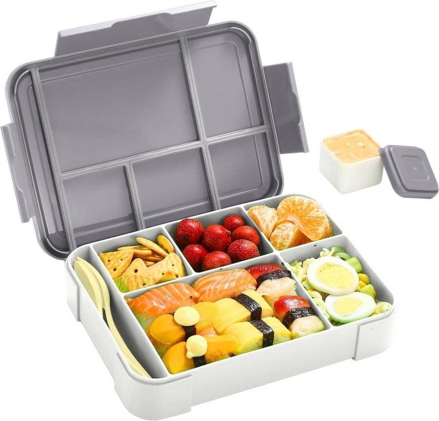Kindvriendelijke Lunchbox Met Compartimenten 1300 ml BPA Vrij Lekvrije Bento Box Voor Kinderen Geschikt Voor Magnetron En Vaatwasser