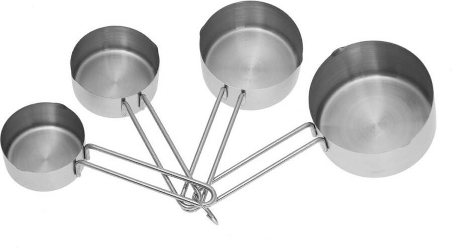 KINGHOFF 4025 -Keukenmaatbeker RVS Set van 4 stuks 60 80 125 250 ml