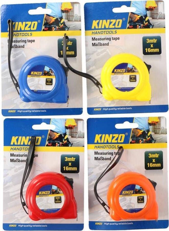 Kinzo Rolmaat 3mx16mm (1 stuk) assorti