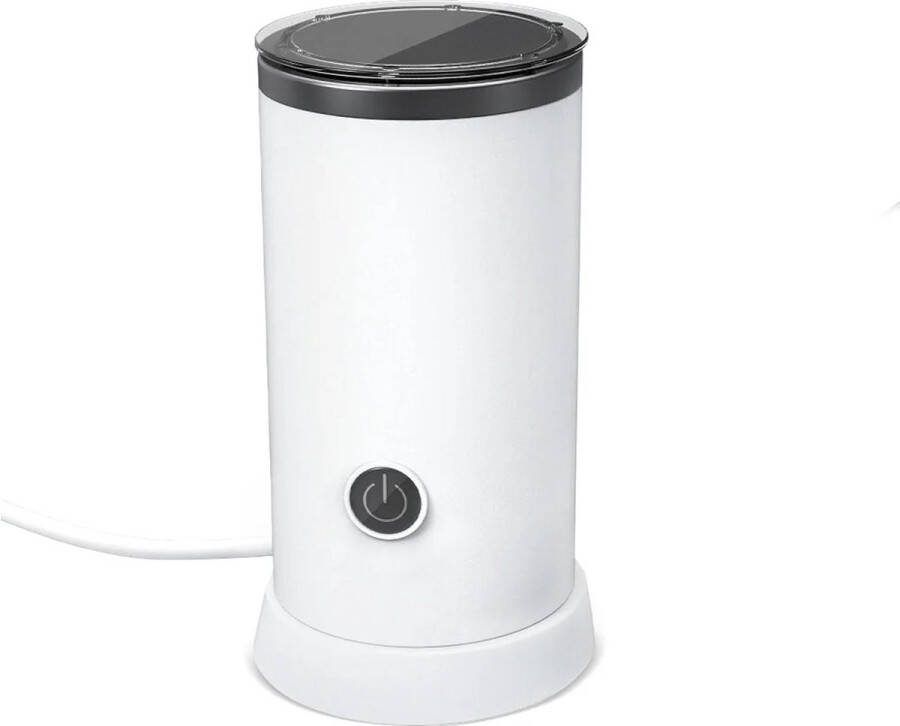 Kismatcha Melkopschuimer Electrisch – Milk Frother – BPA vrij Cappuccino – Latte Macchiato – Chocolademelk Opschuimen en Verwarmen 240mL Reservoir rvs – Wit