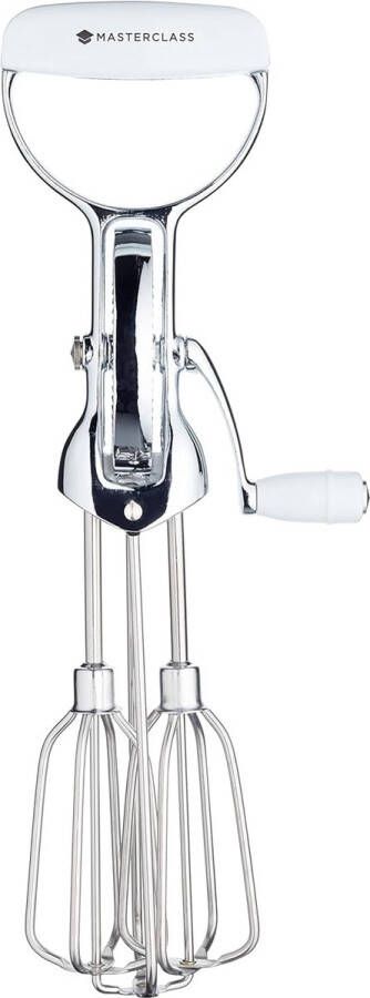 Kitchen Craft MasterClass Deluxe Edelstahl-Handmixer Küchenmixer für Schlagsahne Schneebesen und Kuchenbacken – Silber