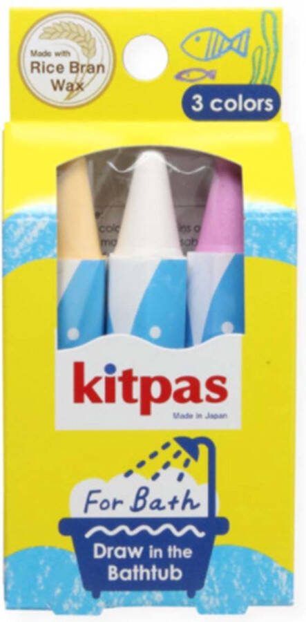 Kitpas Uitwisbaar bad krijt Geel Wit en Roze 3 stuks