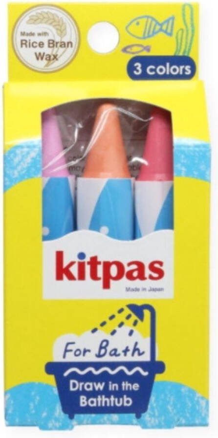 Kitpas Uitwisbaar bad krijt Roze Oranje en Rood 3 stuks