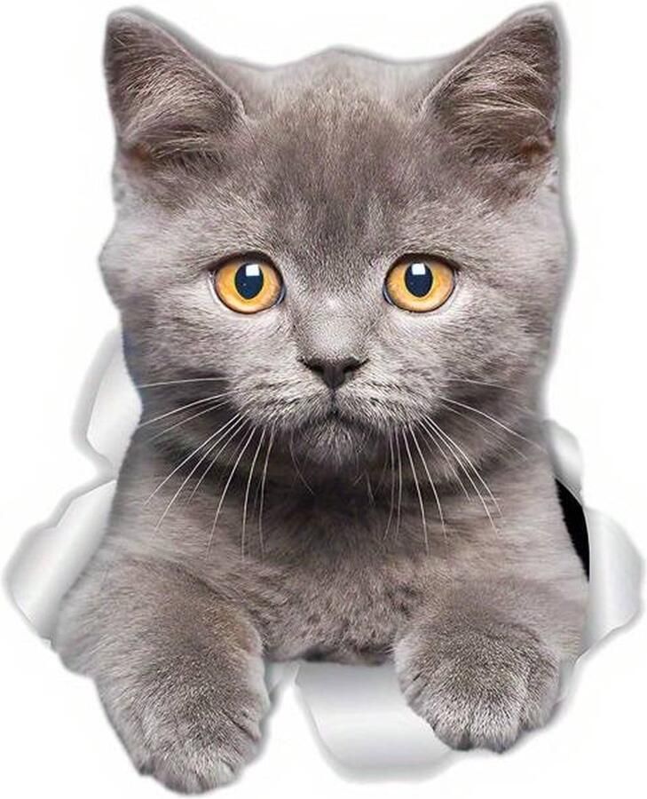 Kitten Applicatie Sticker Voor Autoraam Of Deur Muur Sticker Laptop of Tablet Sticker Toiletbril Sticker