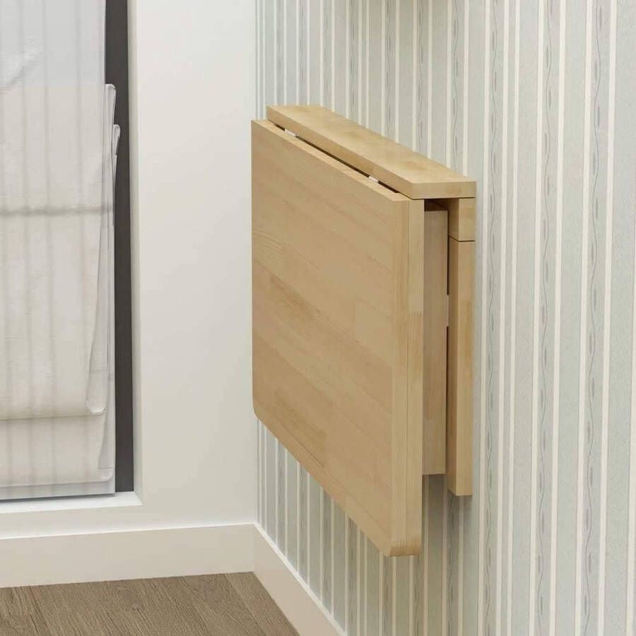 Klaptafel klein ruimtebesparend drijvend bureau opvouwbare computertafel van massief hout aan de muur gemonteerde klaptafel voor werkkamer keuken wasruimte enz