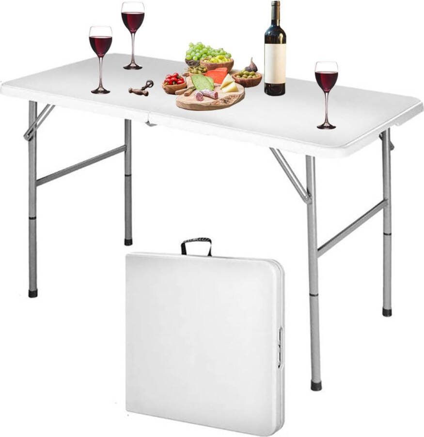 Klaptafel tuintafel buitentafel klaptafel 120 x 60 x 74 cm wit