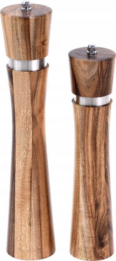 Klausberg 7592 7593 Peper en zout molen Acaciahout 31.5 25 cm hoog