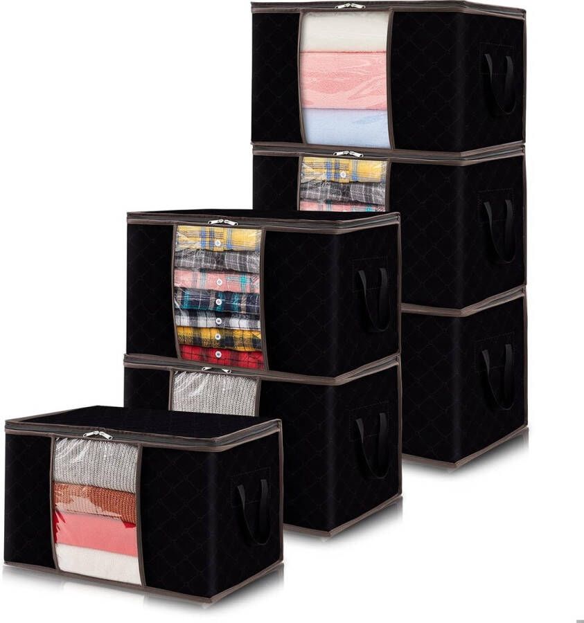 Kledingopbergbox \ Opvouwbare Opbergbakken Kastorganizer \ Kledingopbergzakken 60L 6 Pack