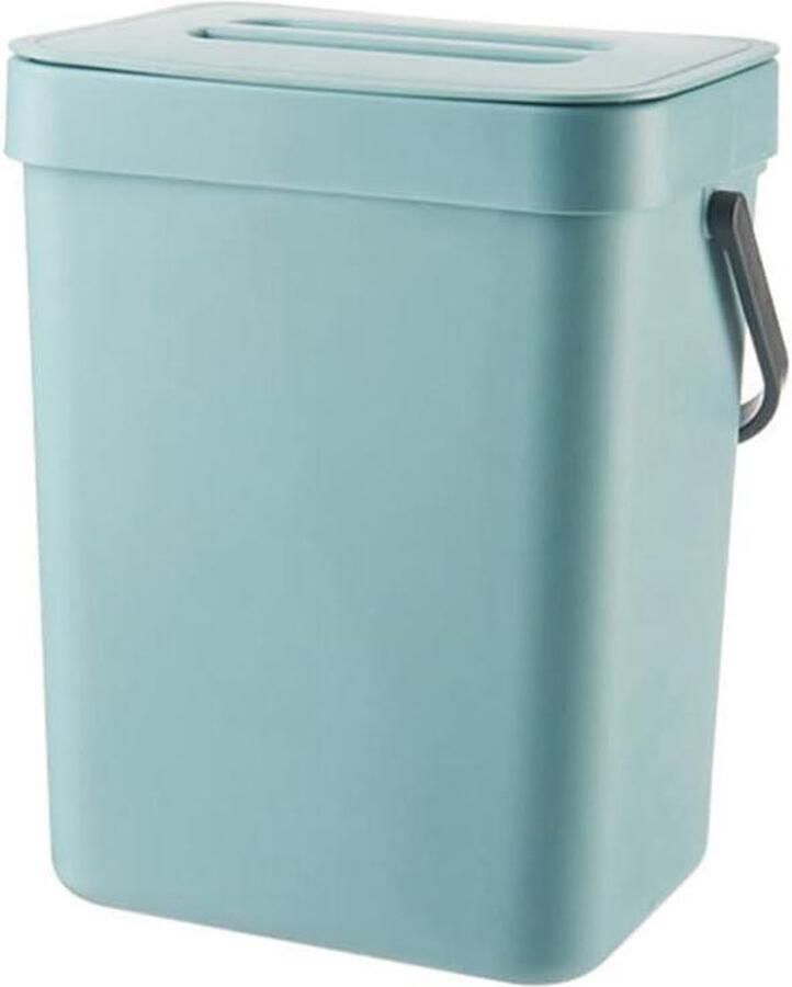 Kleine 3L compostbak Keuken afvalbak met deksel Ophangbare prullenbak Gootsteen vuilnisbak Huishoudelijke aanrecht container
