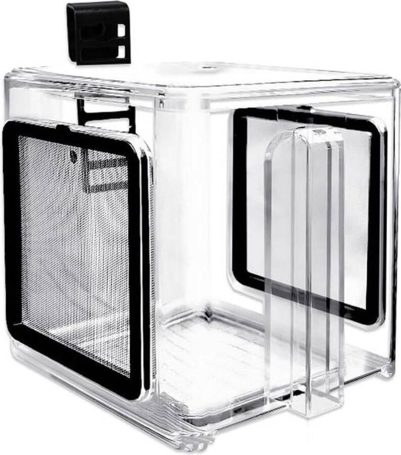 Kleine acryl viskweekbox afneembare kweekbak voor vissen en garnalen aquaria 15x15x15cm Kweekbak