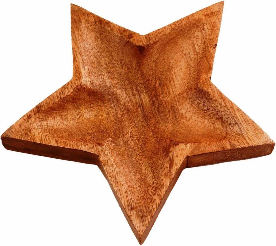 Kleine houten dienblad platter 'Twinkling Star' snacks koekjes fruit eindjes 11292
