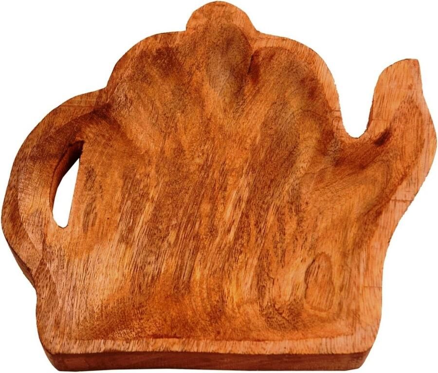 Kleine houten dienblad voor snacks en fruit Teatime platter (11288)