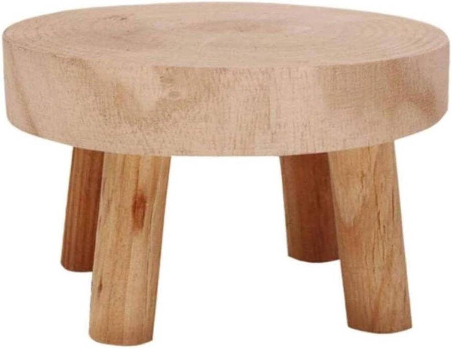 Kleine houten kruk 14 * 14 * 9 Plantenstandaard Indoor Mini Bloempot Stand Houten Kruk Bloempot Houder