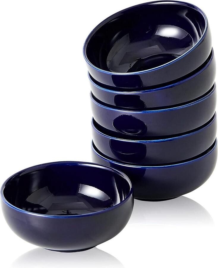 Kleine keramische kommen 70ml mini kommen set dipping sojasaus schotel 75 cm dip knijpkom set van 6 marine