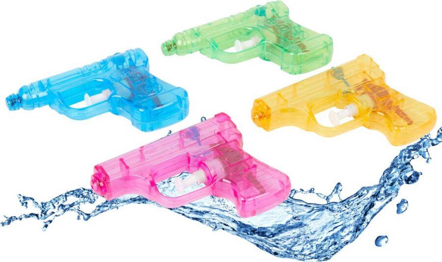 Kleine Waterpistolen Multicolor Kunststof set van 4 kleine water pistooltjes water speelgoed