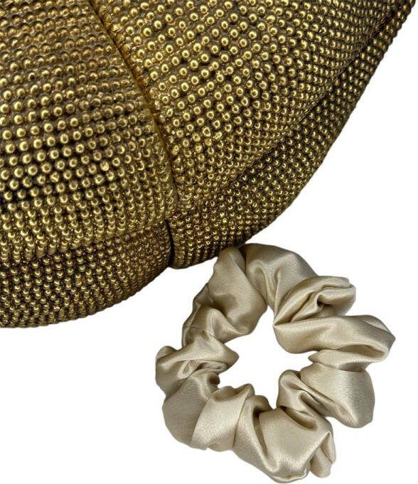 Kleine Zijden Scrunchie Champagne