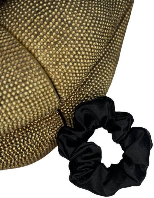 Kleine Zijden Scrunchie Zwart