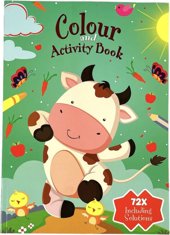 Kleur en Activiteiten boek Boerderij Kleurboek Kinderen Doeboek Activiteiten Boek Knutselboek & Knipboek Kleurboek Peuter Tekenboek voor Kinderen Tekenen Kinderen 72 Pagina's 29 7x21cm Vanaf 3 Jaar Multi Kleuren