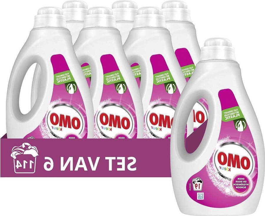 Kleur Vloeibaar Wasmiddel voor de gekleurde was 6 x 19 wasbeurten Voordeelverpakking fris en schoon Laundary Net