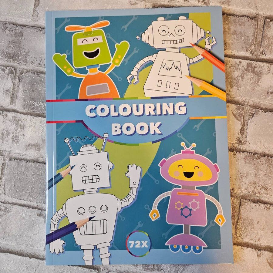 Kleurboek robots 72 paginas
