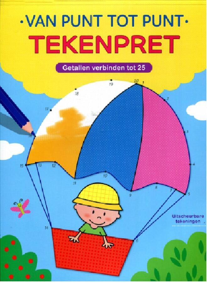 Kleurboek Tekenen van punt naar punt Dot to dot Kleurboek voor kinderen Knutselen voor kinderen Geschikt voor kleurpotloden
