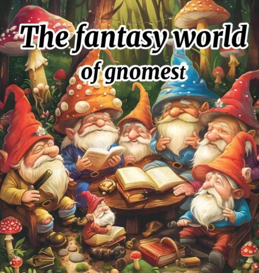 Kleurboek- volwassenen- ontspanning-fantasy- Gnomes