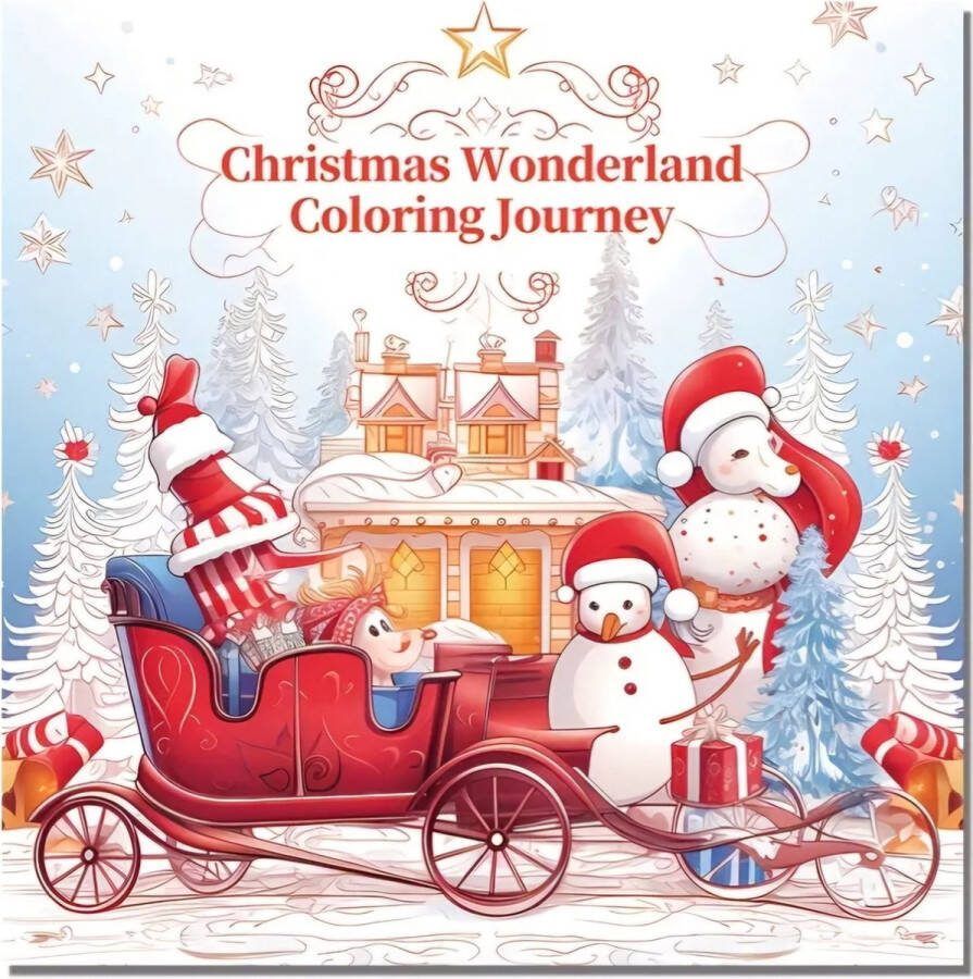 Kleurboek- volwassenen- ontspanning-fantasy- winterwonderland-kerst