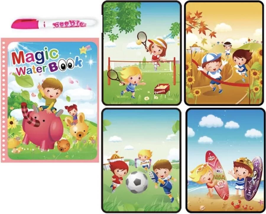 Kleurboek water kleurboek magic water book herbruikbaar