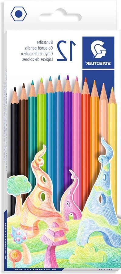 Kleurpotloden 12 Verschillende Kleuren Houtvrij Set van 12