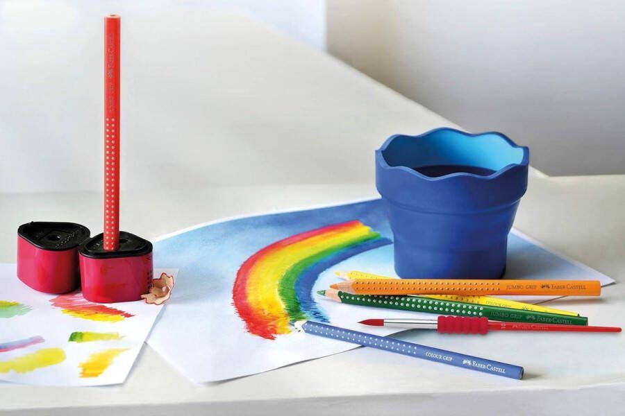 Kleurpotloden Jumbo GRIP Neon 5 stuks onbreekbaar voor kinderen en volwassenen