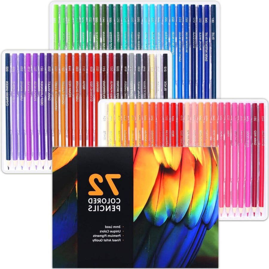 Kleurpotloden Premium Set Zachte Kern Professionele Kunstenaars Kleurpotloden Voor Tekenen Schetsen en Schaduw Levendige Kleuren Voor Volwassenen Kinderen en Beginners
