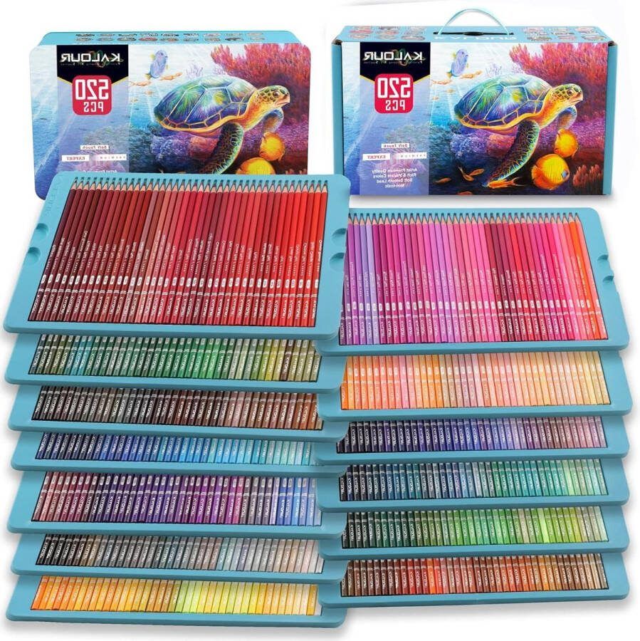 Kleurpotloden Set 520 kleuren zachte kern tekenen schetsen schaduwen voor volwassenen kunstenaars beginners