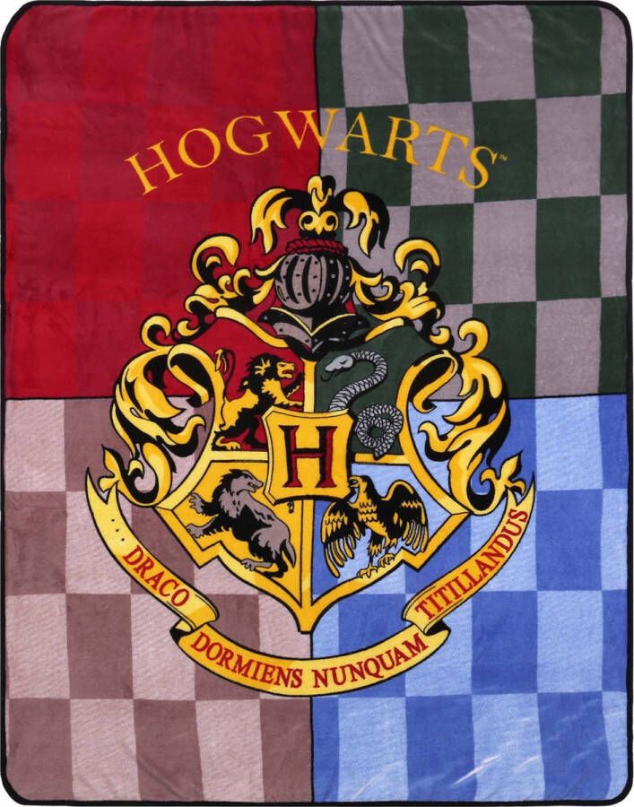 Kleurrijke sprei deken 120x150 cm Zweinstein Harry Potter