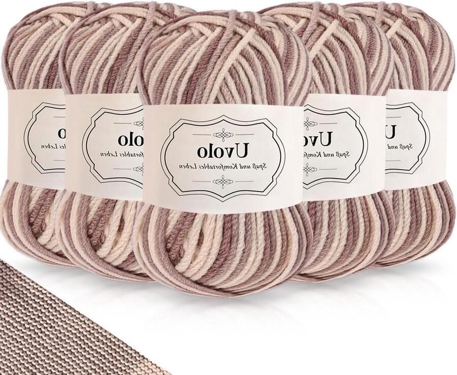 250 g handbreigaren kleurverloop haakgaren regenboog acrylgaren katoen meerkleurig garen kaki 12