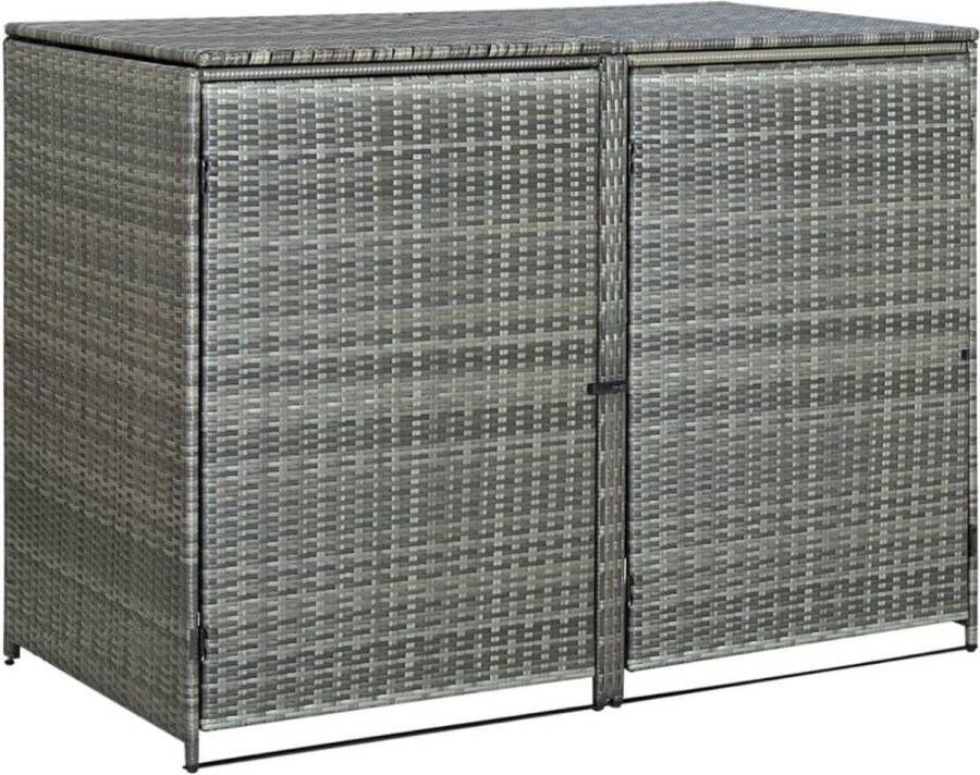 Kliko Ombouw – Containerberging Dubbel – Containerkast Voor 2 Containers – Containerombouw Container Ombouw – 148 x 77 x 111 cm Antraciet