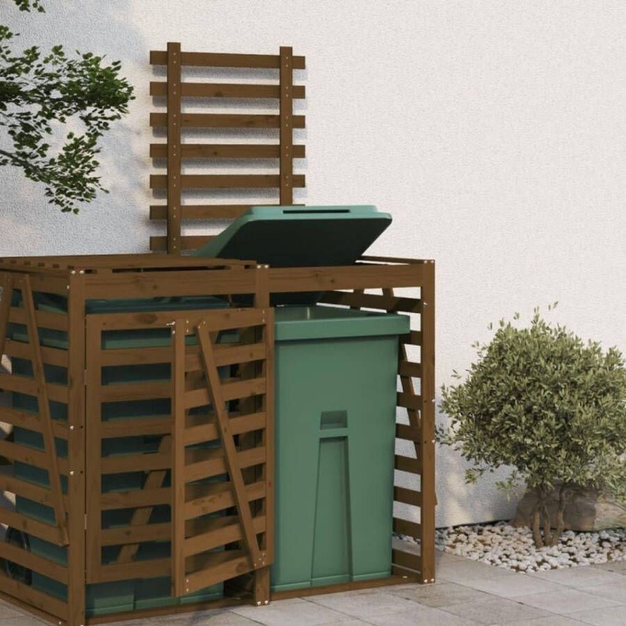 Kliko Ombouw – Containerberging – Enkele Containerkast – Containerombouw Container Ombouw – Honing bruin