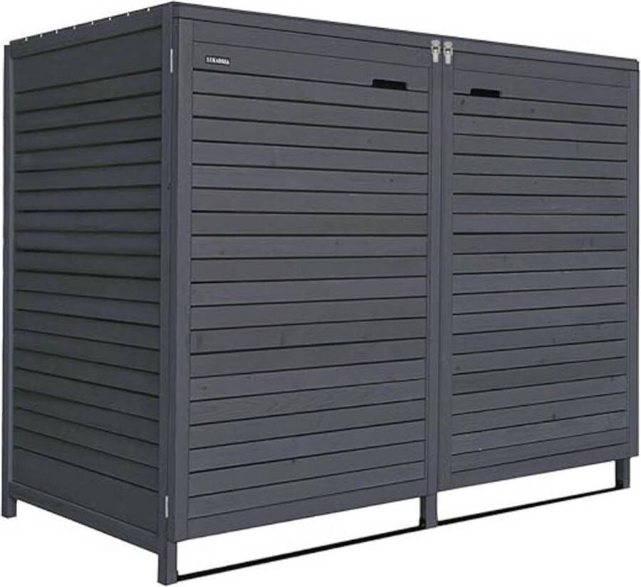 Kliko Ombouw Dubbel 114x133x77 cm Containerberging Containerkast Voor 2 Kliko s Zwart