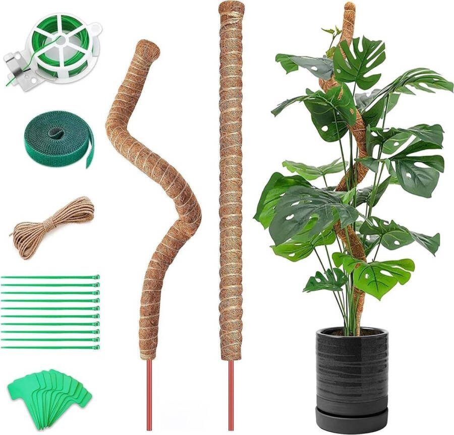 Klimhulp Monstera 2 stuks 120 cm flexibele kokosstaaf plantensteun voor klimplanten