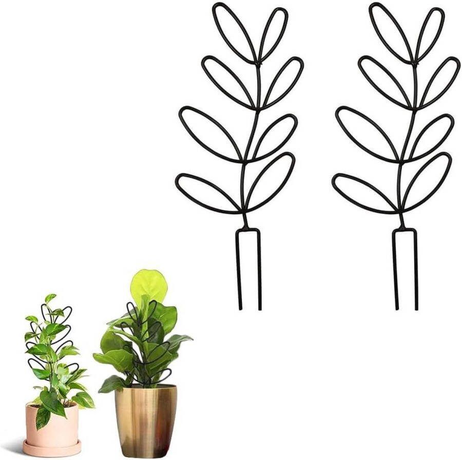 Klimhulp voor kamerplanten set van 2 stuks metaal klimhulpen voor klimplanten en potplanten rankhulp voor in de tuin plantensteun voor kleine bloemen plantensteun halfronde