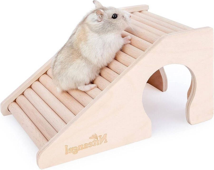 Klimladder Hamsterhuis voor Gerbils Muizen Trapezium-vormig Huisje voor Kleine Huisdieren