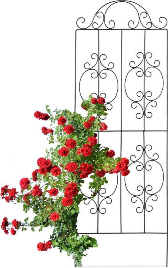 Klimplantenrek antiek metaal klimplanten rozen steun plantenrek H x B: 116 x 40 cm zwart