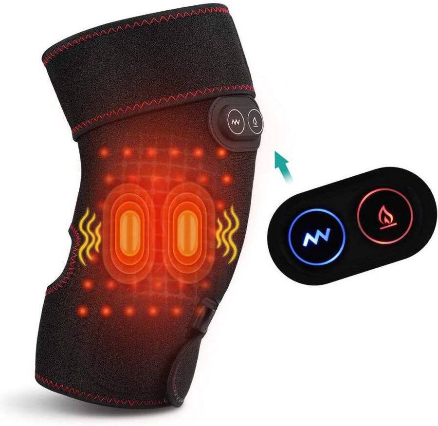 Knie massage apparaat Kniemassage 3 massage standen 3 warmtestanden Gewrichtspijn Kniebrace Draadloos Pijnverlichting Aanbevolen door fysio's!