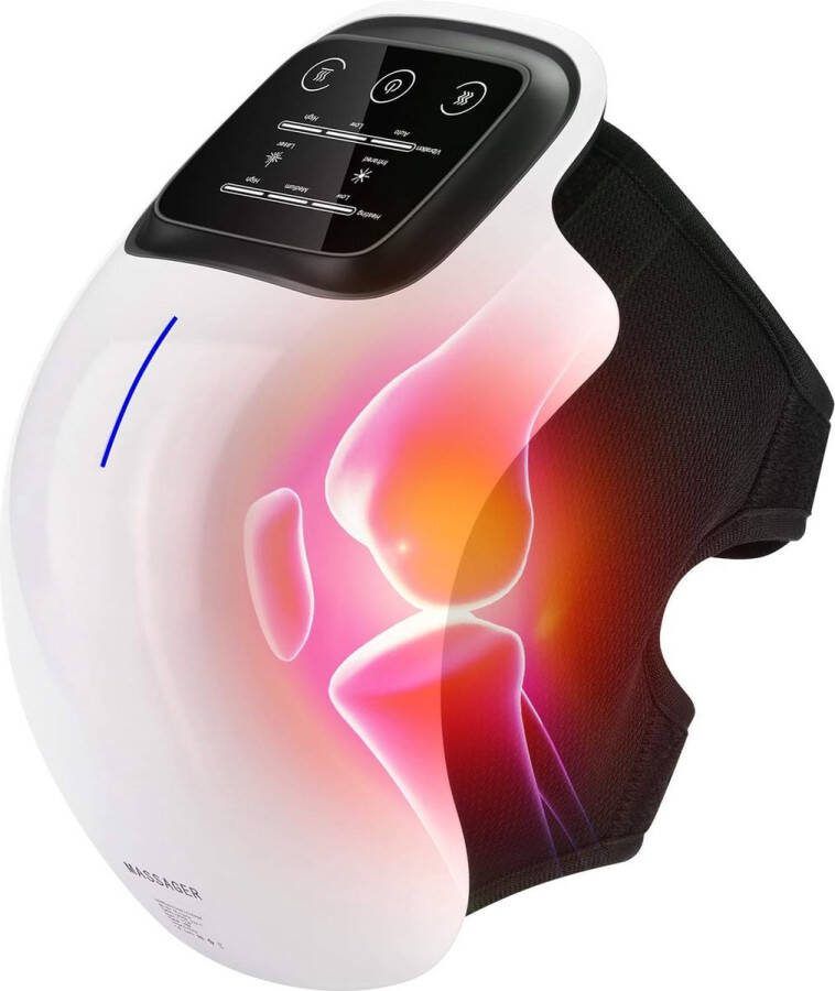 Knie massage Draadloze kniestimulator Krachtige op batterijen gebaseerde infrarood diepe warmte kniegewrichtspijnverlichting Laser- en vibratietherapie voor artritis Zwellingsstijfheid Uitgerekte ligamenten en spierletsel