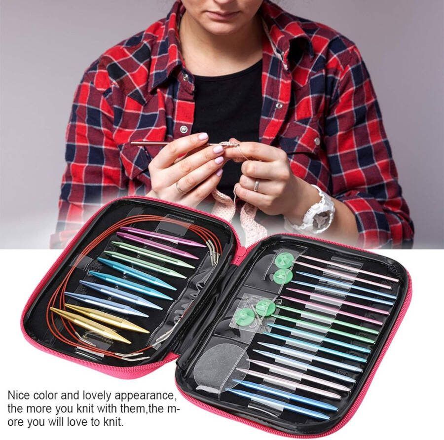 Knitpro Naaldpunten 2 5 Rondbreinaalden Verwisselbare Naalden Set Kleurrijke Creatieve Hobby's Voor Doe-Het-Zelf